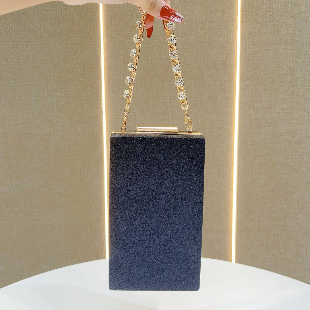 Elegant Crystal-Accented Evening Clutch