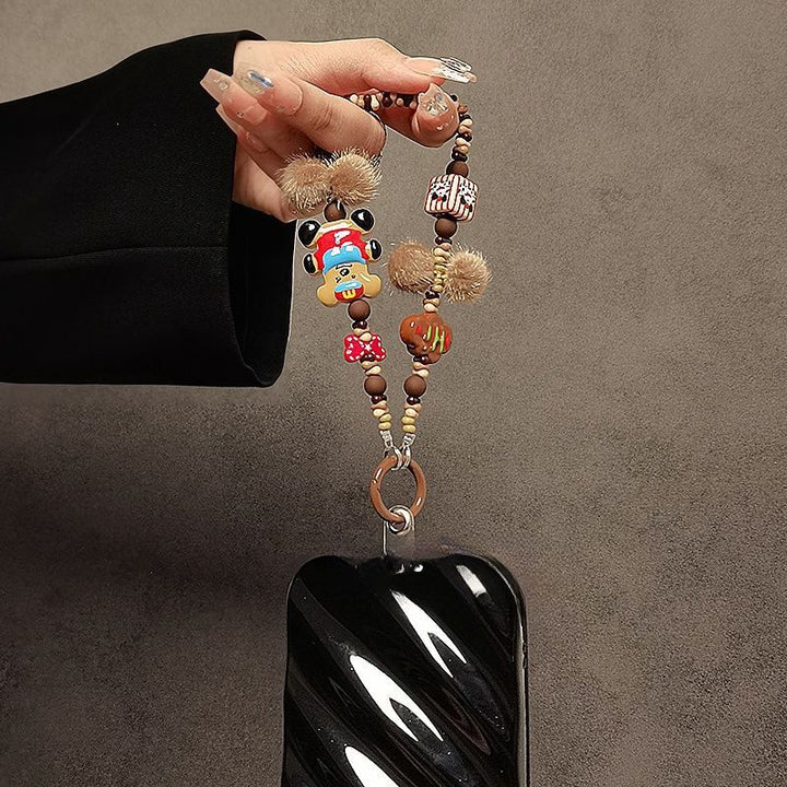 Whimsical Beaded Phone Charm Holder Kalsten
