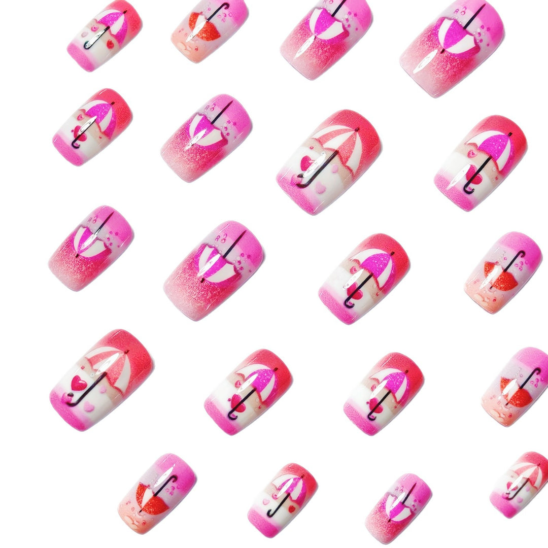 Artistic Umbrella-Themed Nail Art Kalsten