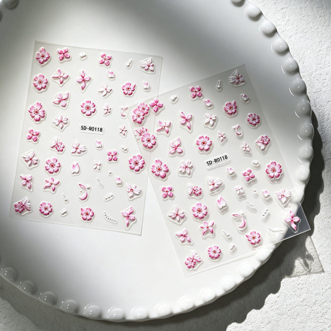 Decorative 3D Floral and Butterfly Nail Art Charms