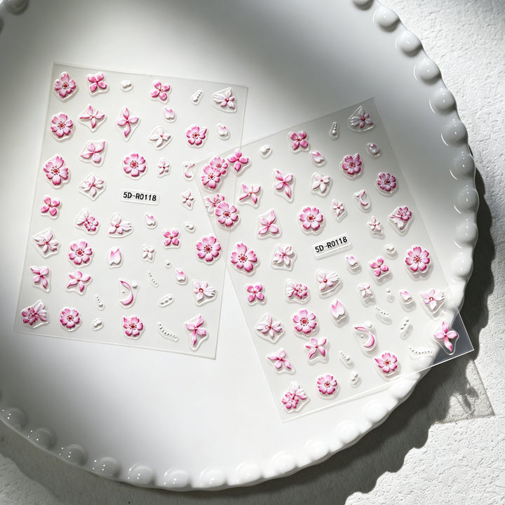 Decorative 3D Floral and Butterfly Nail Art Charms