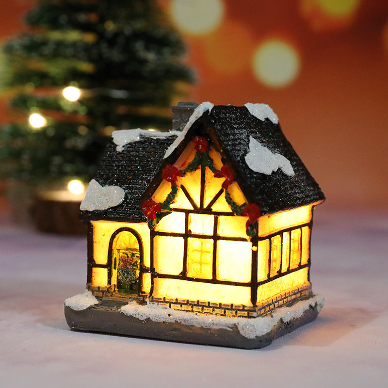 Decorative Christmas Toy House Figure