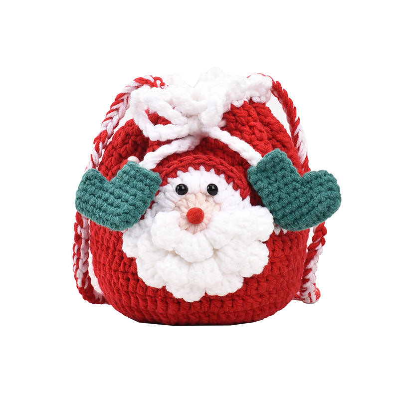 Crochet Santa-Themed Mini Backpack