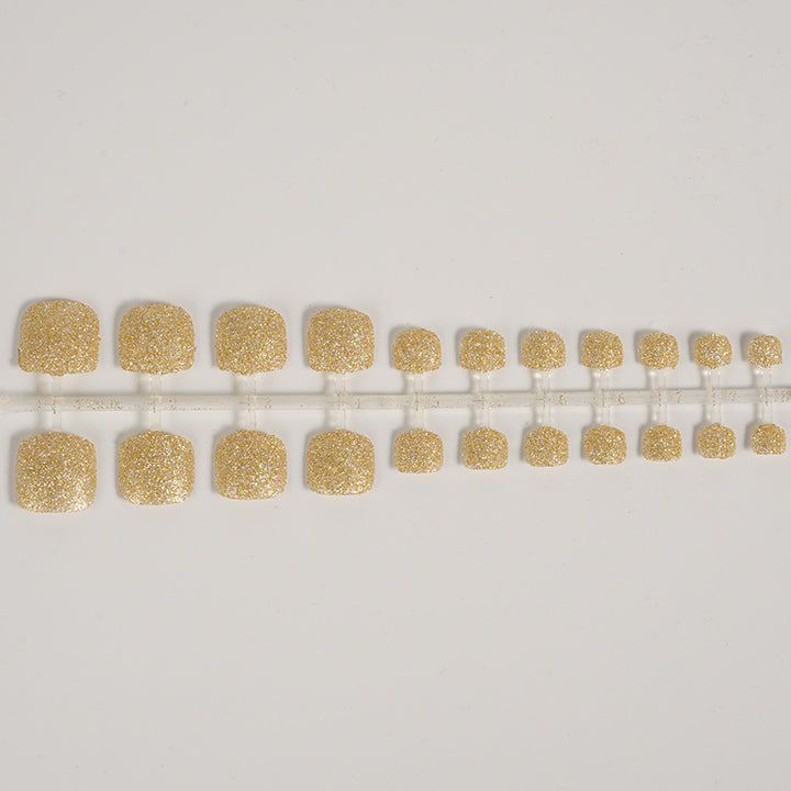 Glittering Press-On Toenail Set Kalsten