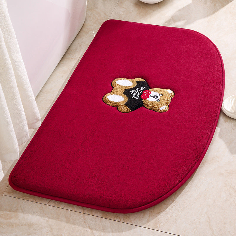 Cute Teddy Bear Plush Bath Mat Kalsten