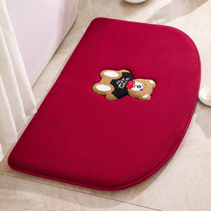 Cute Teddy Bear Plush Bath Mat Kalsten