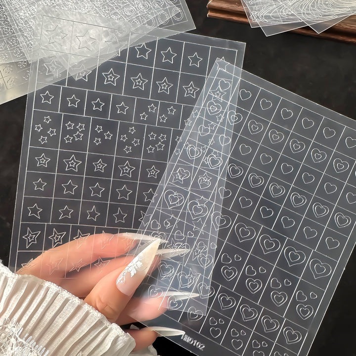 Butterfly Nail Art Stencil Sheet
