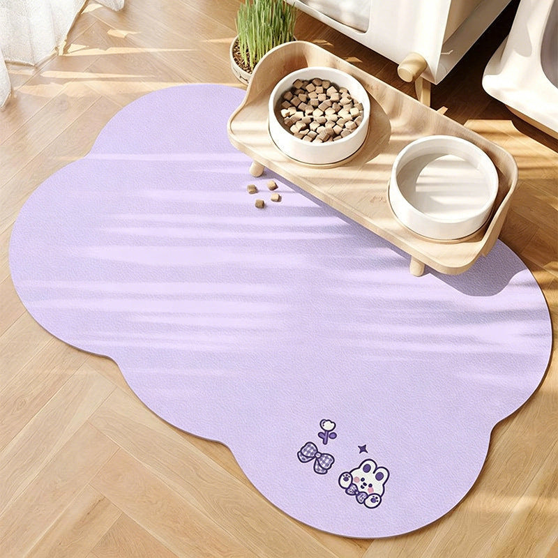Playful Cloud-Shaped Floor Mat