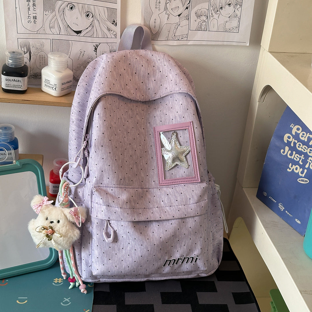 Stylish Dot-Patterned Backpack Kalsten
