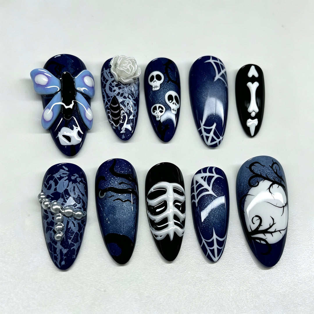 Halloween-Inspired Artistic Press-On Nail Set Kalsten