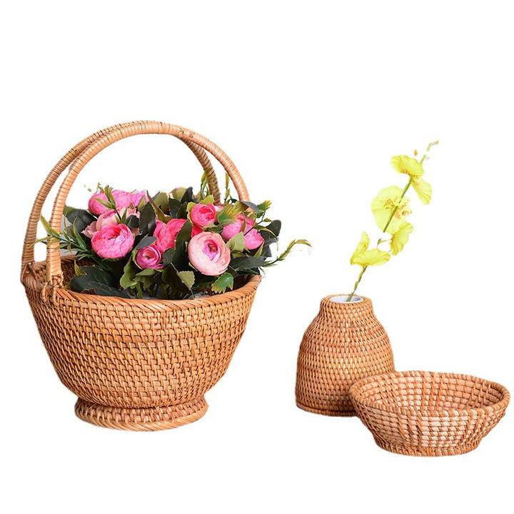 Handcrafted basket with two handles Kalsten