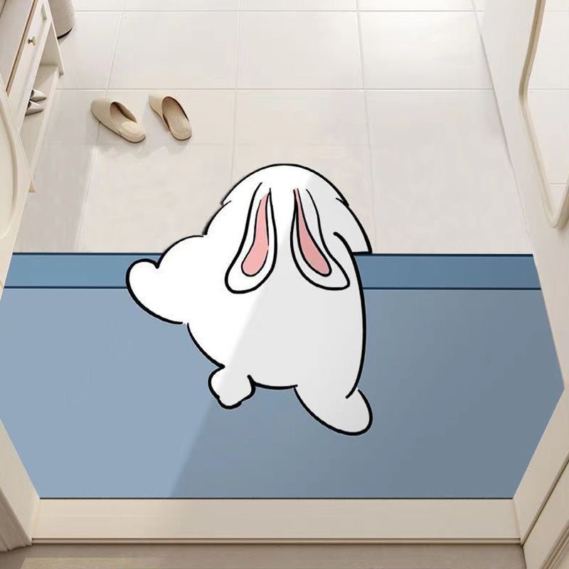 Cartoon Bunny Themed Entrance Mat