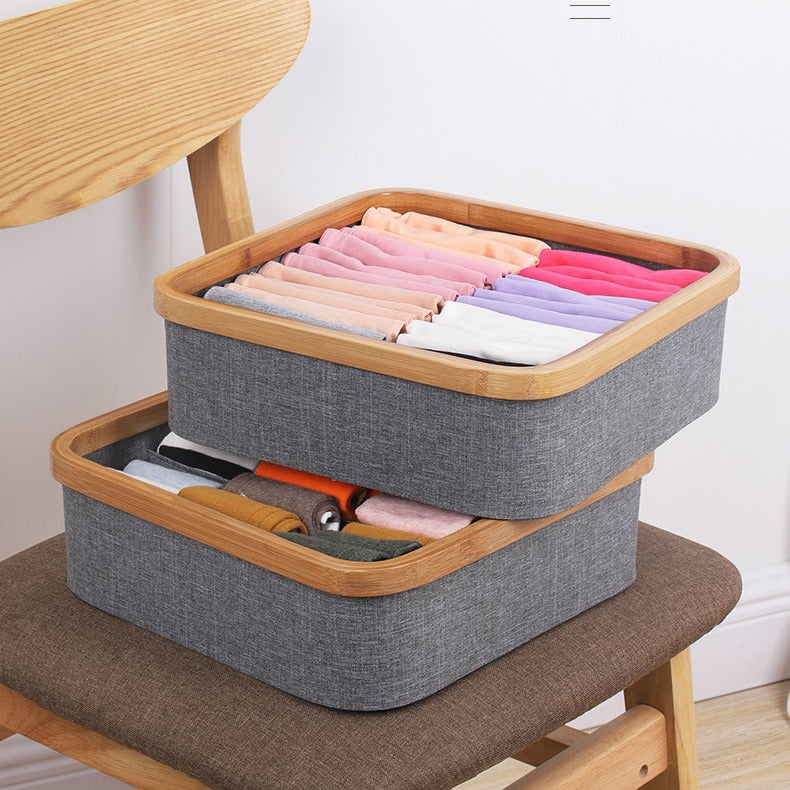 Bamboo Storage Tray Organizer Kalsten