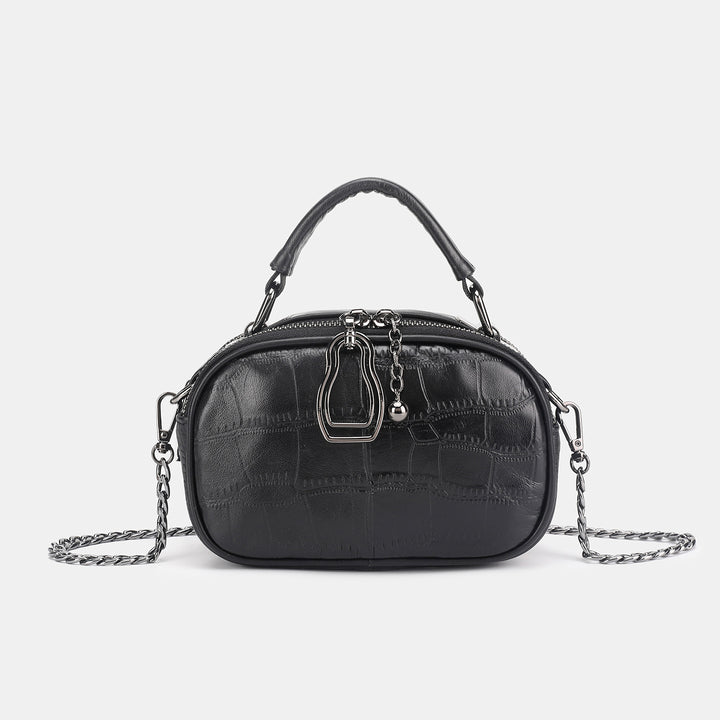 Chic Crocodile-Patterned Handheld Crossbody Bag