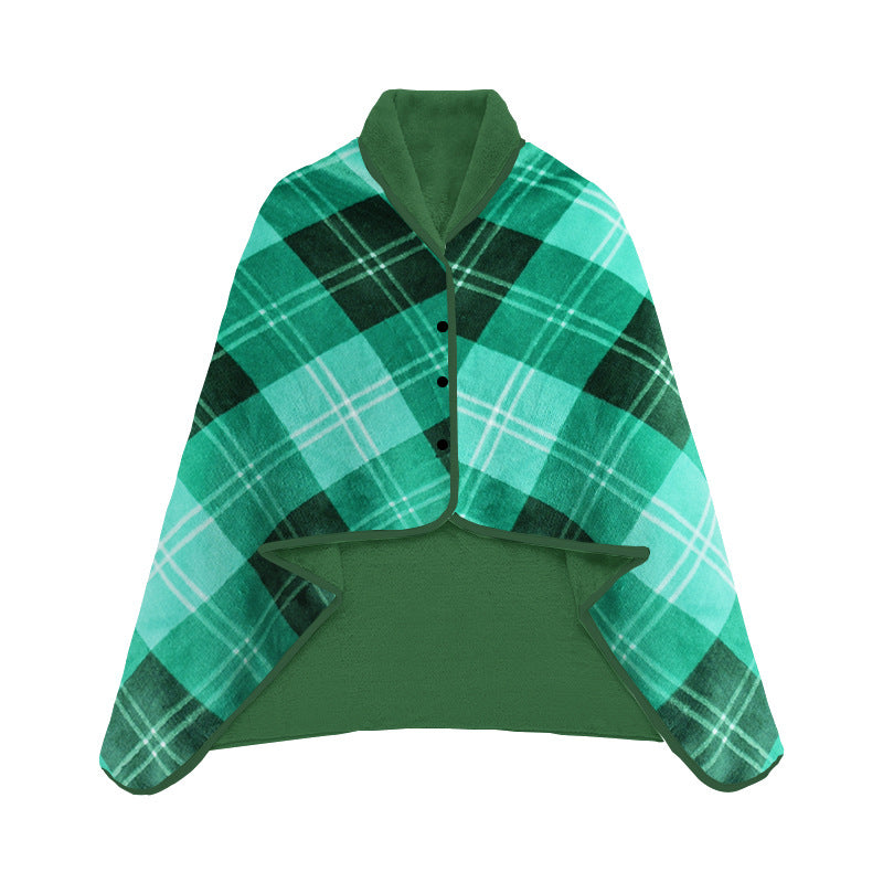 Women Comfortable Throw Blanket with Checkered Pattern Kalsten