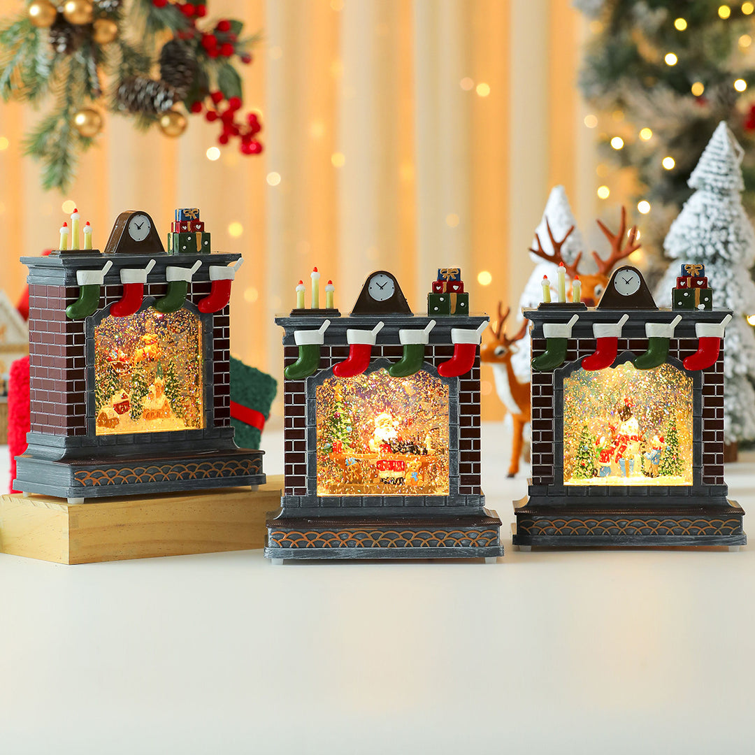 LED Illuminated Christmas Fireplace Decoration Kalsten