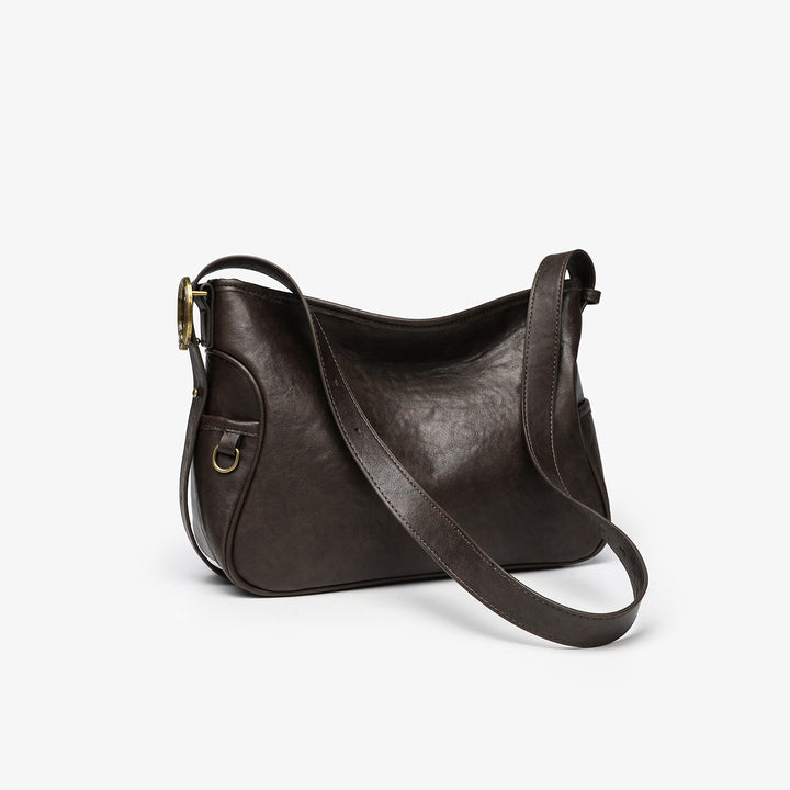 Chic Slouchy Leather Hobo Handbag