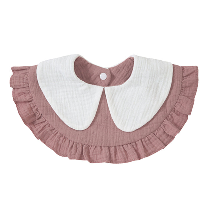 Ruffled Muslin Baby Bib kalsten