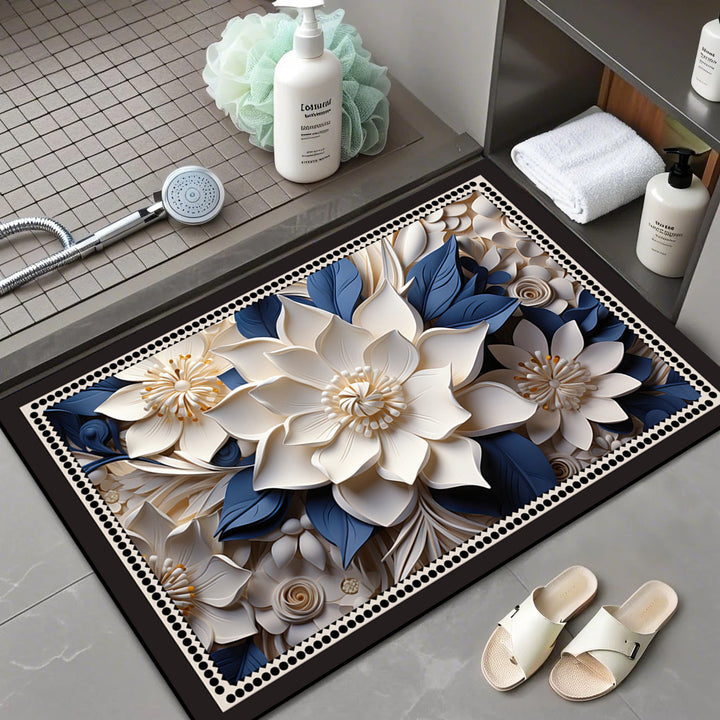 Floral Patterned Bath Mat Kalsten