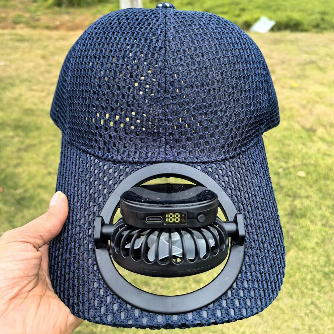 Breathable sports cap with removable USB fan Kalsten