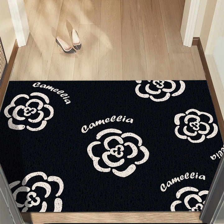 Floral Print Welcome Mat