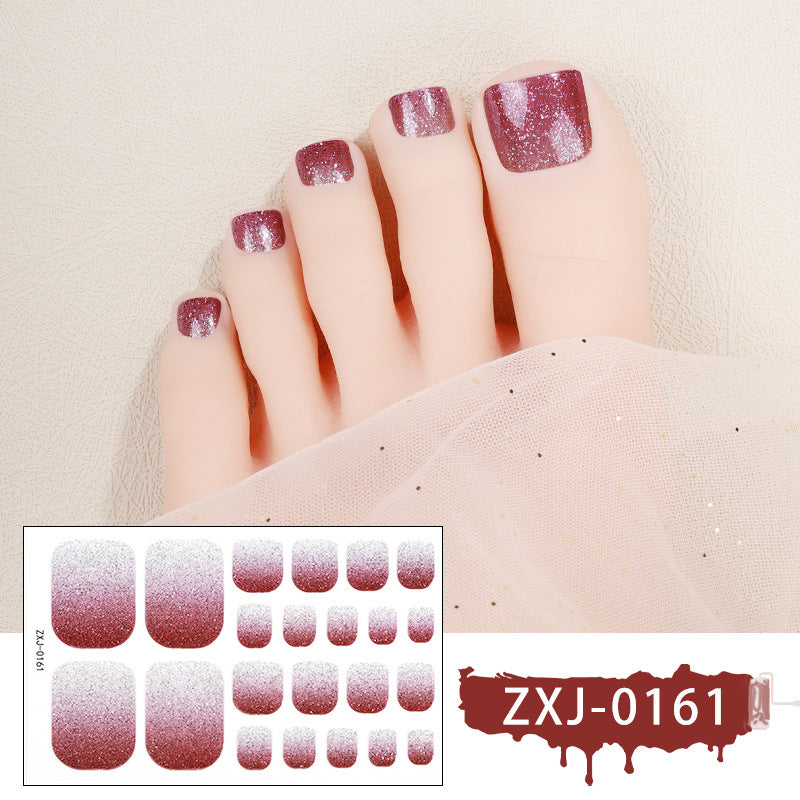 Glitter Gradient Toe Nail Wraps