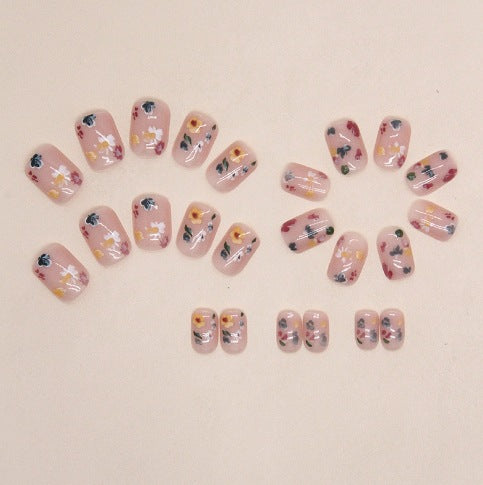 Artistic Floral Nail Art Extensions Kalsten