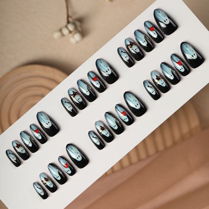 Artificial fake nails with spooky designs Kalsten