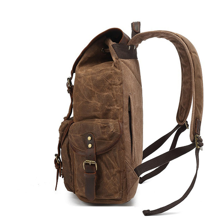 Rustic hiking backpack with multiple outer pockets Kalsten