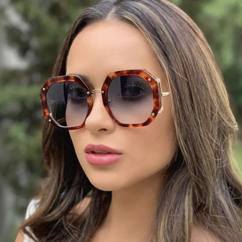 Ladies stylish octagonal sunglasses with UV protection and elegant frame Kalsten