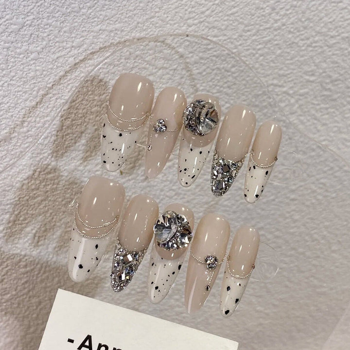 Stylish Press-On Nail Tips with Leopard Design Kalsten