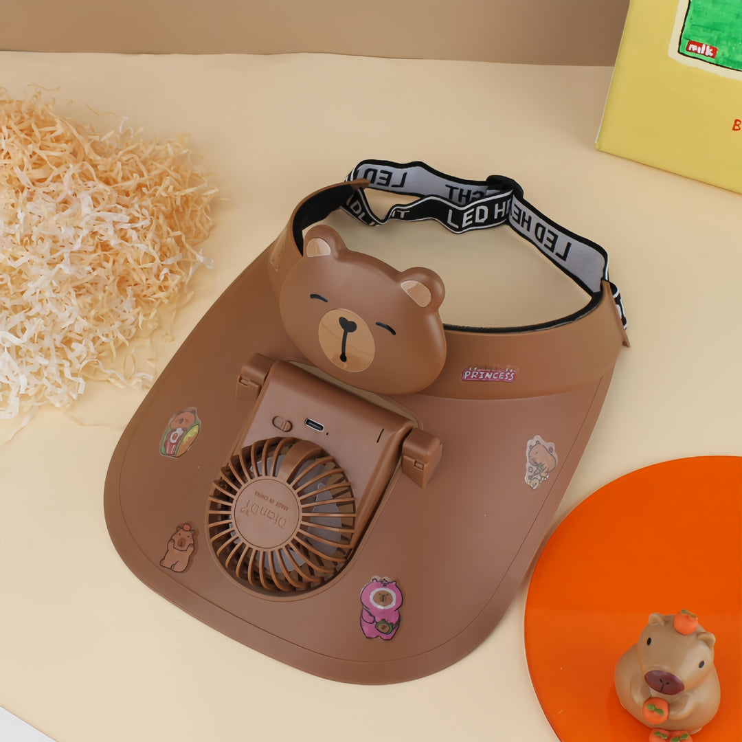 Women's Portable Neck Fan with Cute Bear Design Kalsten