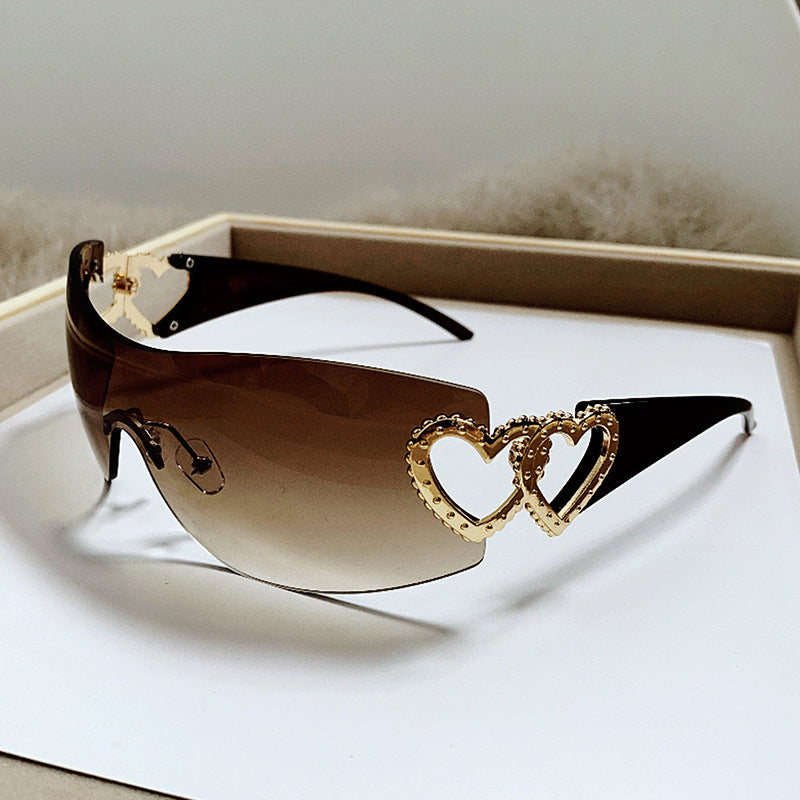 Ladies Designer Sunglasses with Luxurious Heart Accent Kalsten