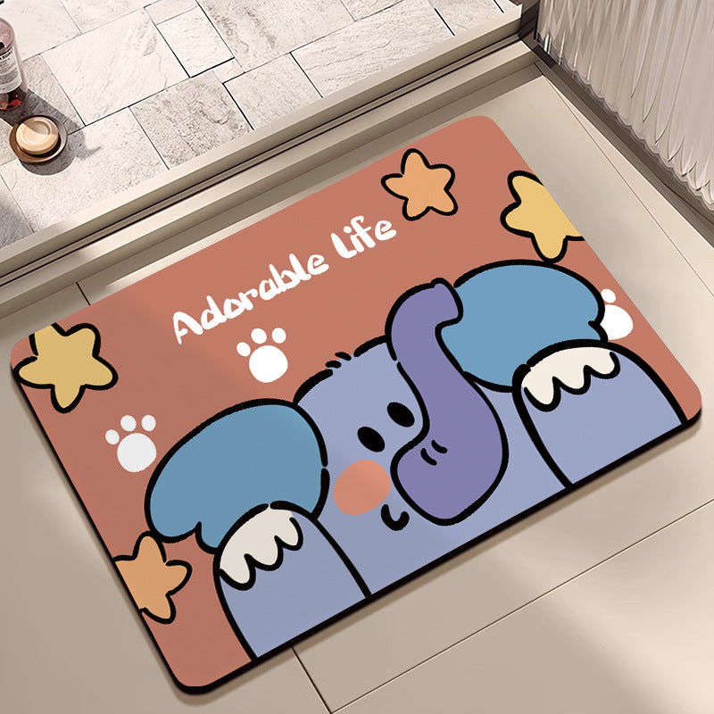 Mermaid-Themed Memory Foam Bath Mat Kalsten