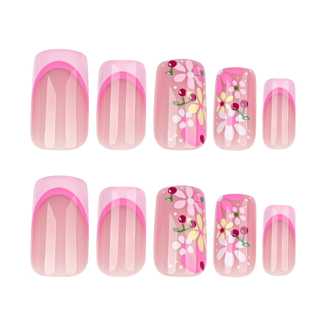 Artful nail design with colorful floral patterns Kalsten