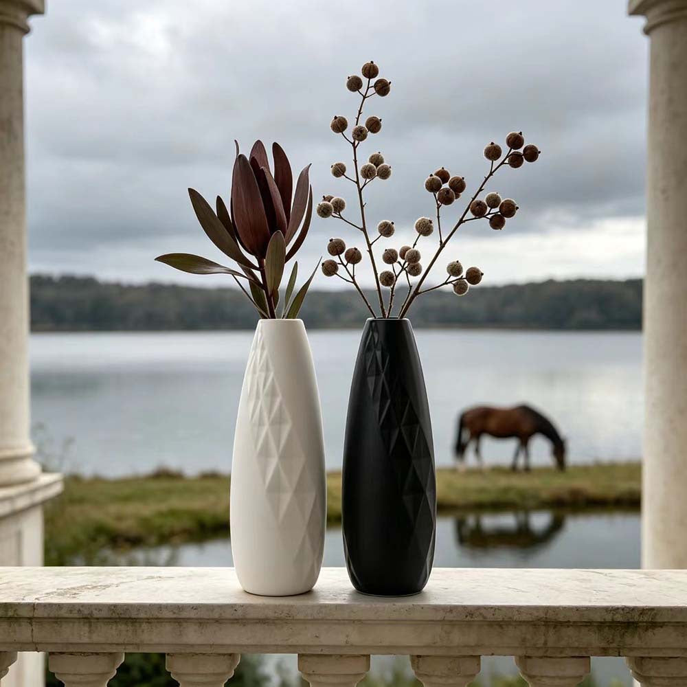 Geometric Textured Decorative Flower Vase Kalsten