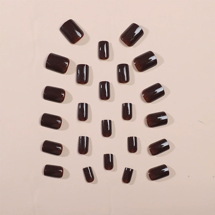 Glossy Natural Finish Press-On Nails Kalsten 1790727561