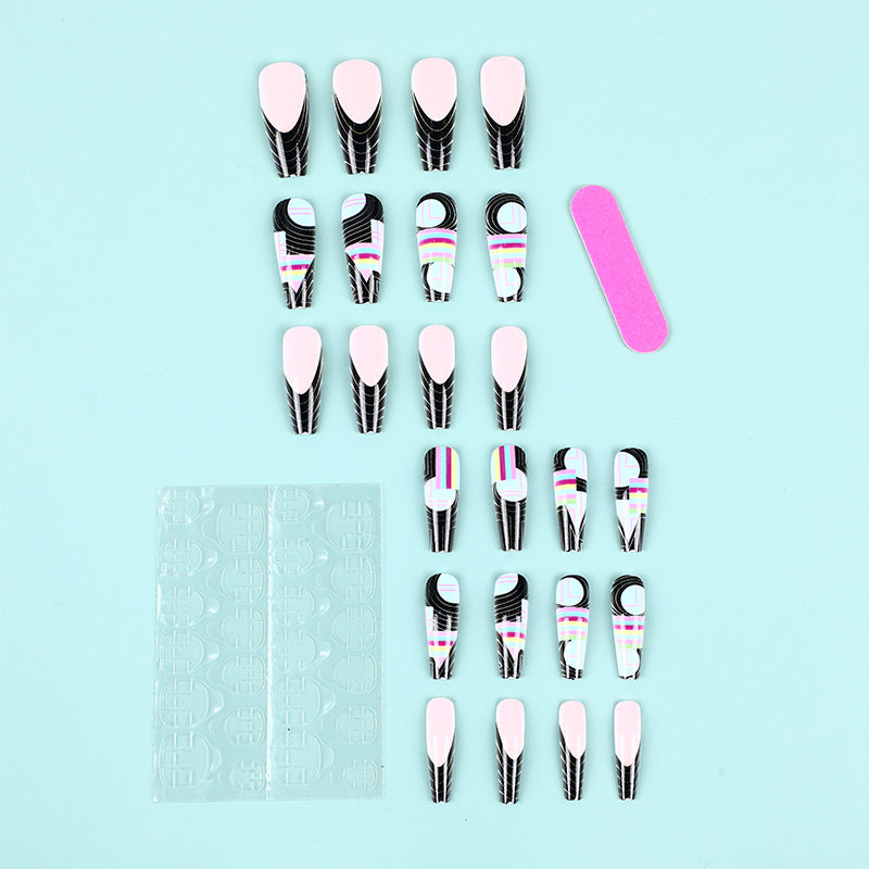 Creative artificial nails with modern graphic designs Kalsten