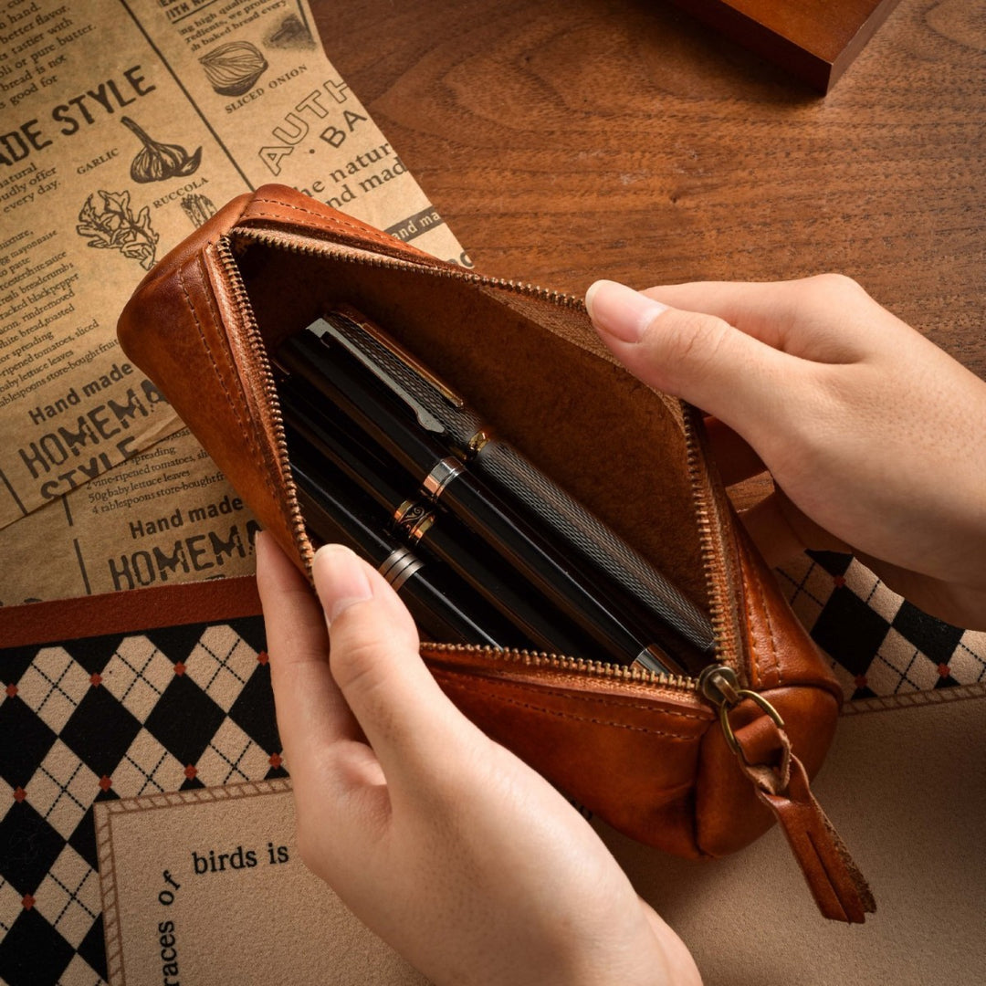 Premium Leather Pencil Case