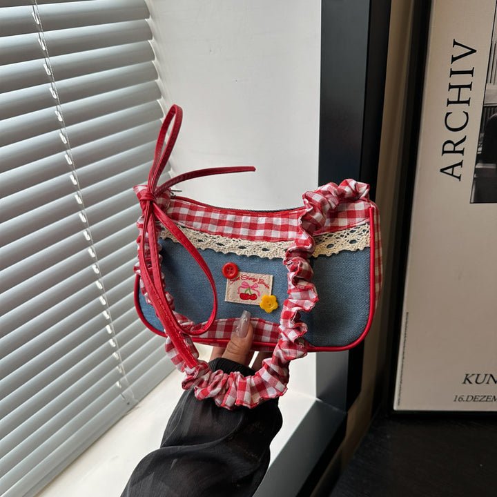 Retro Gingham Mini Crossbody Bag Kalsten