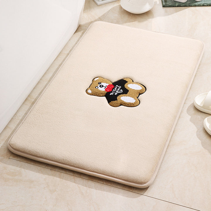 Cute Teddy Bear Plush Bath Mat Kalsten