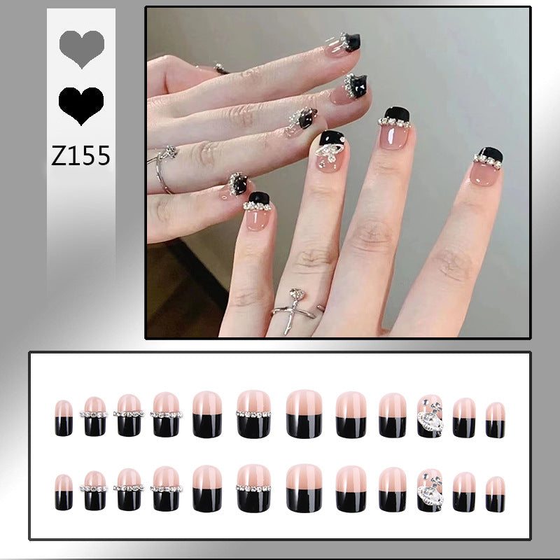 Glamorous artificial nail set with sparkling crystal embellishments Kalsten
