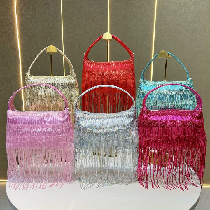 Fringe Detail Evening Handbag