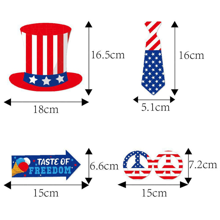 Unisex nan Photo Box Accessory Set for Independence Day Party Props Kalsten