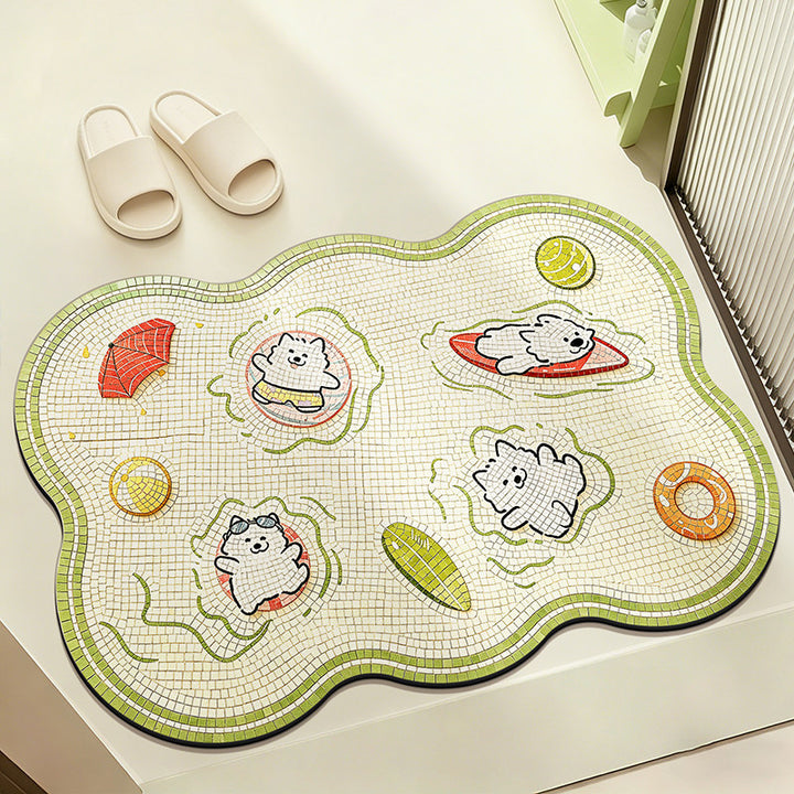 Fun-Themed Bathroom Mat Kalsten