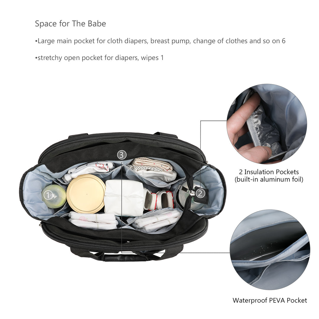 Spacious and Stylish Diaper Bag Kalsten