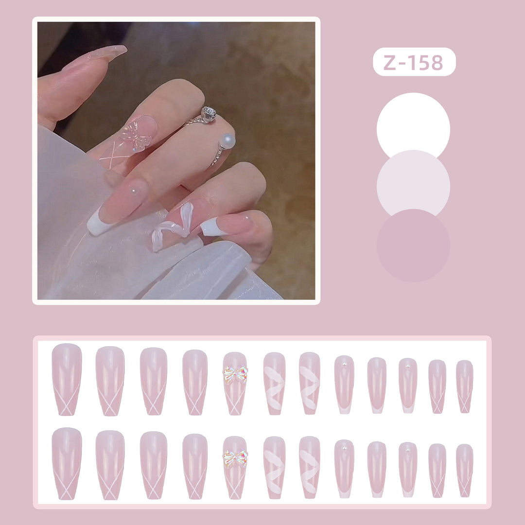 Elegant Decorative Press-On Nails Set