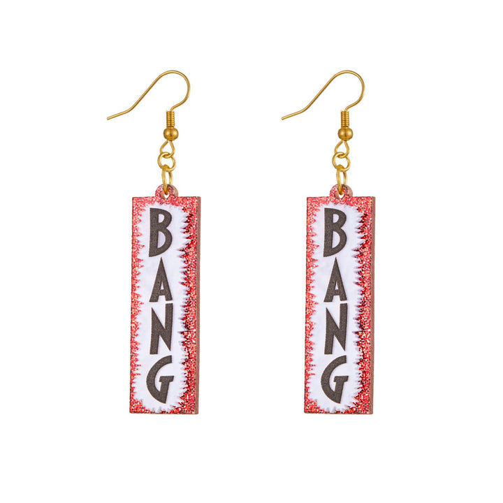 Quirky Word-Inspired Dangle Earrings Kalsten