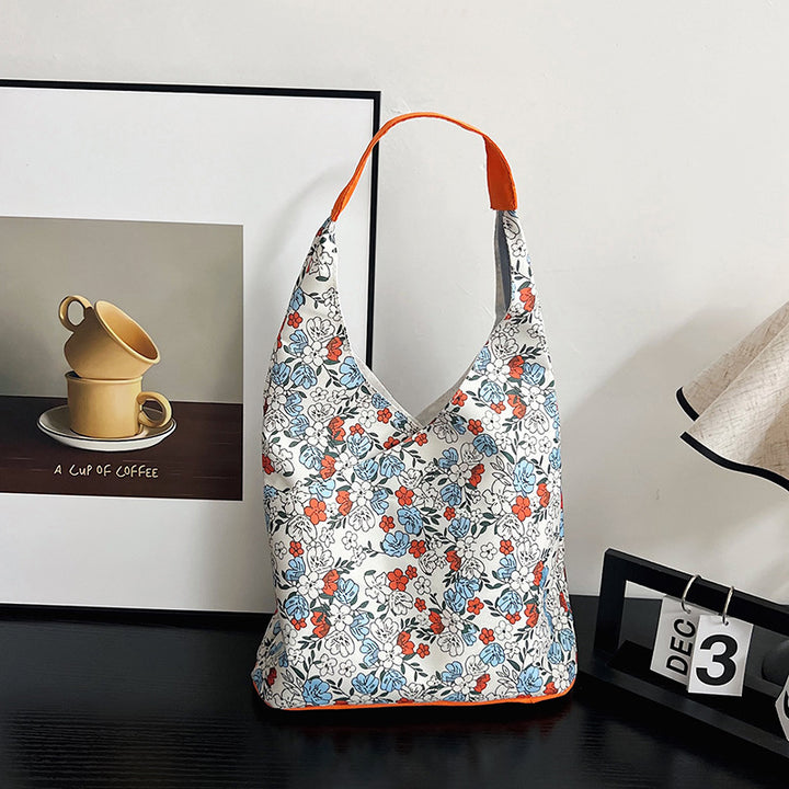 Floral Patterned Shopping Tote