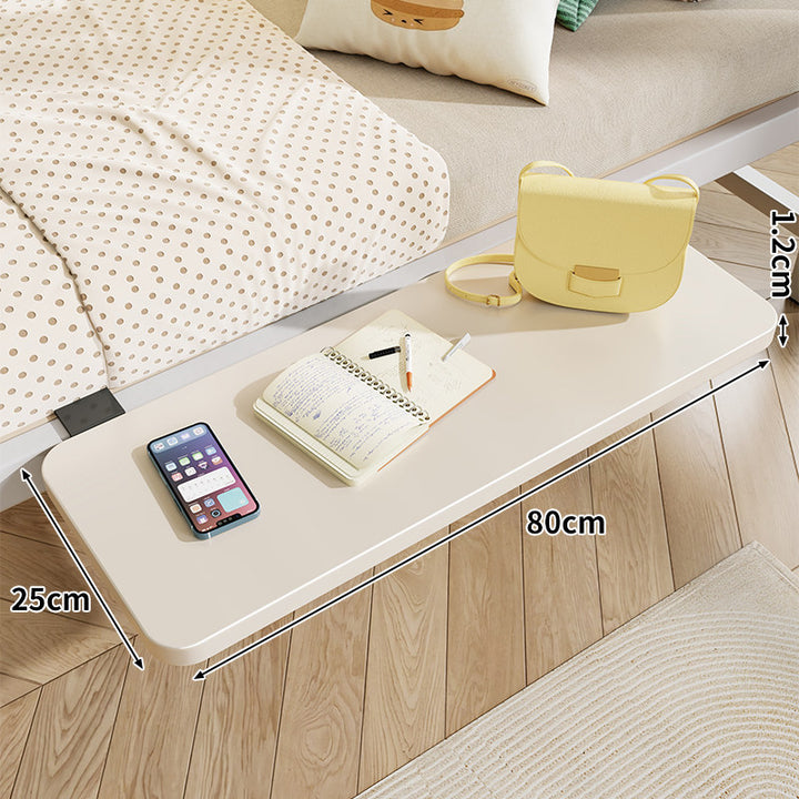 Clamp-On Floating Bedside Shelf with Bamboo Top and Slim Profile